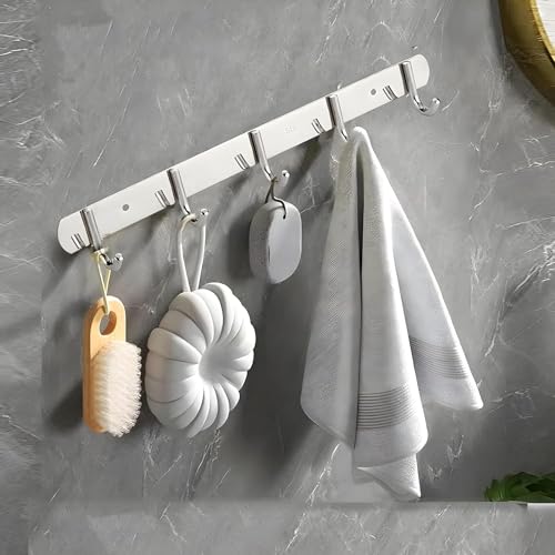 Boniry 1 Pcs Double-Row 12 Hooks for Kitchen Storage - Cupboard Hanging Organizer for Coffee, Tea Cups, Towels, and More | Versatile Metal Hooks for Home, Office