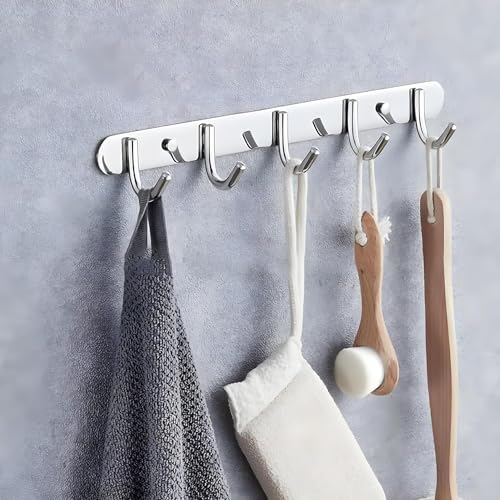 Boniry 1 Pcs Double-Row 12 Hooks for Kitchen Storage - Cupboard Hanging Organizer for Coffee, Tea Cups, Towels, and More | Versatile Metal Hooks for Home, Office