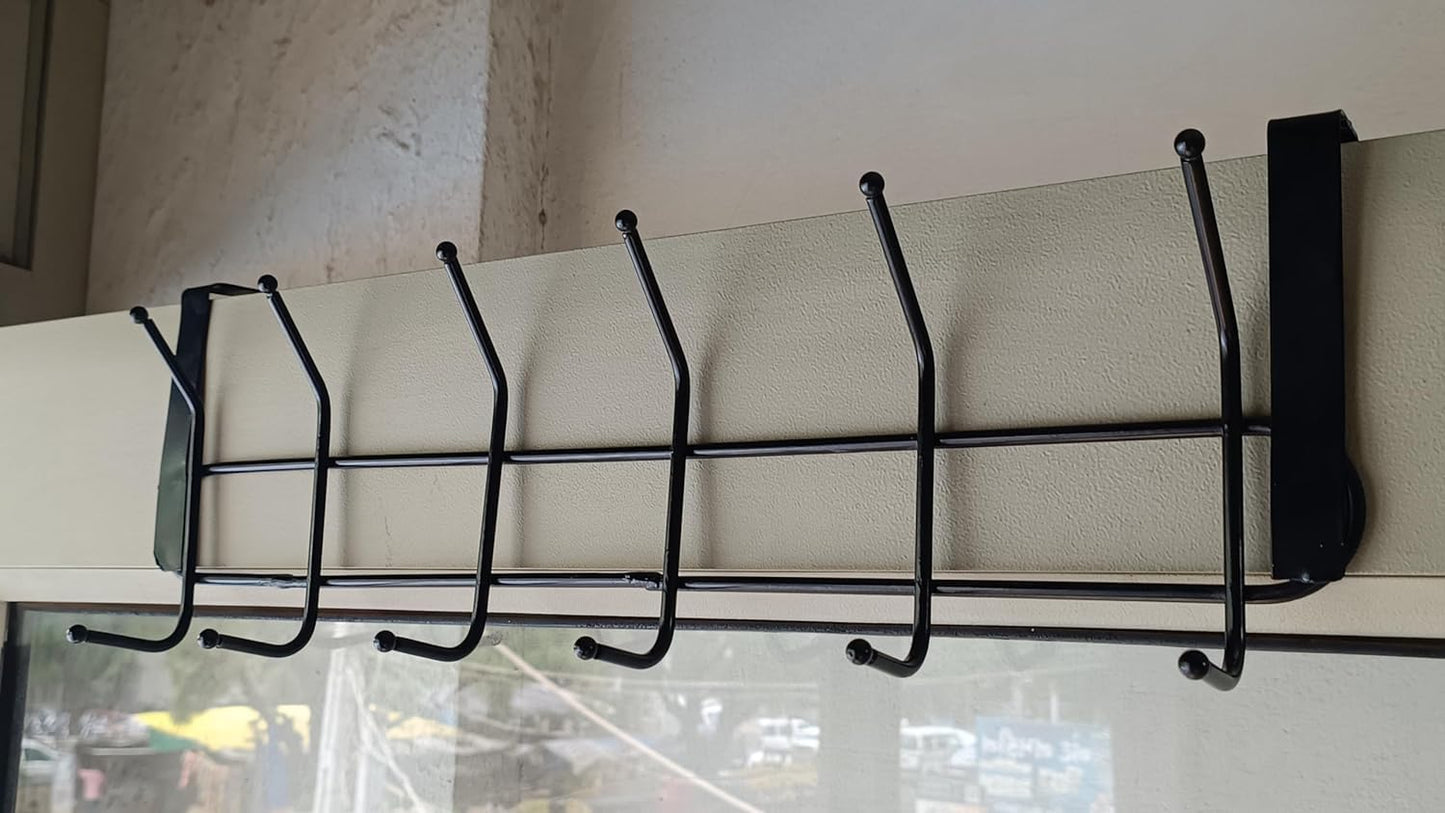 Boniry 1 Pcs Double-Row 12 Hooks for Kitchen Storage - Cupboard Hanging Organizer for Coffee, Tea Cups, Towels, and More | Versatile Metal Hooks for Home, Office