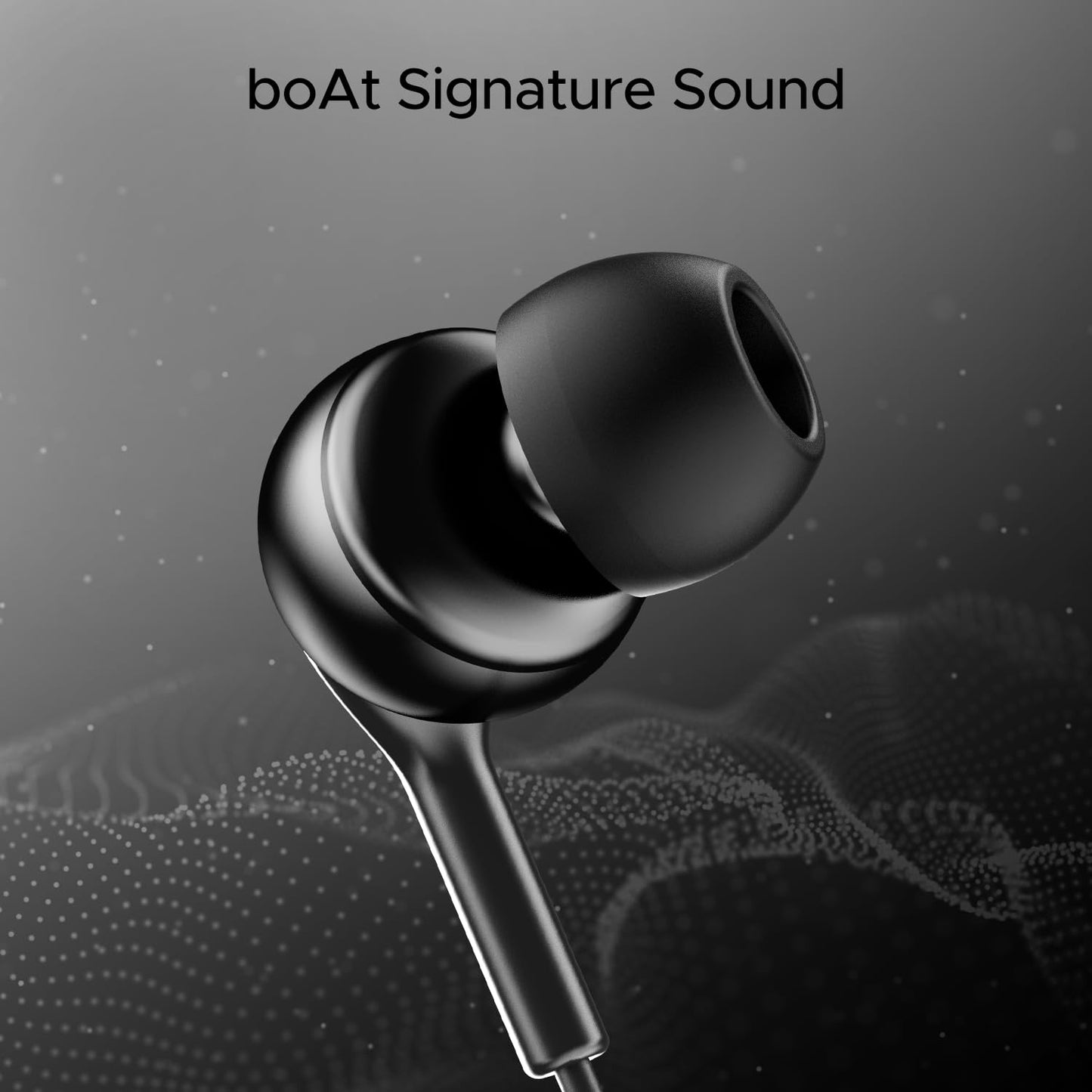 boAt BassHeads 100 C Wired Earphones with Type-C Jack, in-Line Microphone, 10mm Drivers, Signature Sound, Integrated Controls & Multi-OS Compatibility(Black)