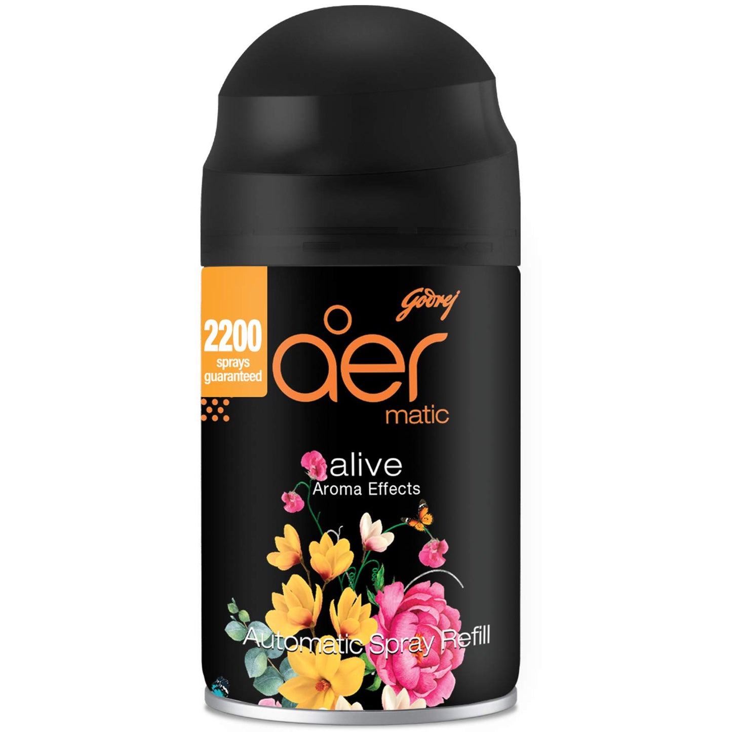 Godrej aer Matic Kit (Machine + 1 Refill) - Automatic Room Fresheners with Flexi Control Spray | Violet Valley Bloom | 2200 Sprays Guaranteed | Lasts up to 60 days (225ml)