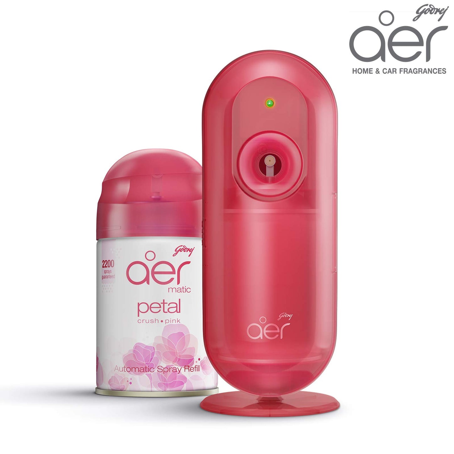 Godrej aer Matic Kit (Machine + 1 Refill) - Automatic Room Fresheners with Flexi Control Spray | Violet Valley Bloom | 2200 Sprays Guaranteed | Lasts up to 60 days (225ml)