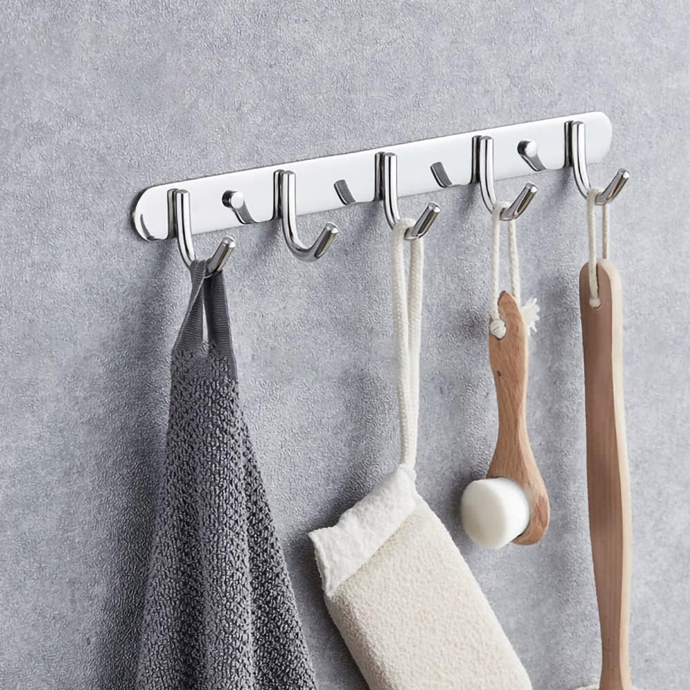 Boniry 1 Pcs Double-Row 12 Hooks for Kitchen Storage - Cupboard Hanging Organizer for Coffee, Tea Cups, Towels, and More | Versatile Metal Hooks for Home, Office