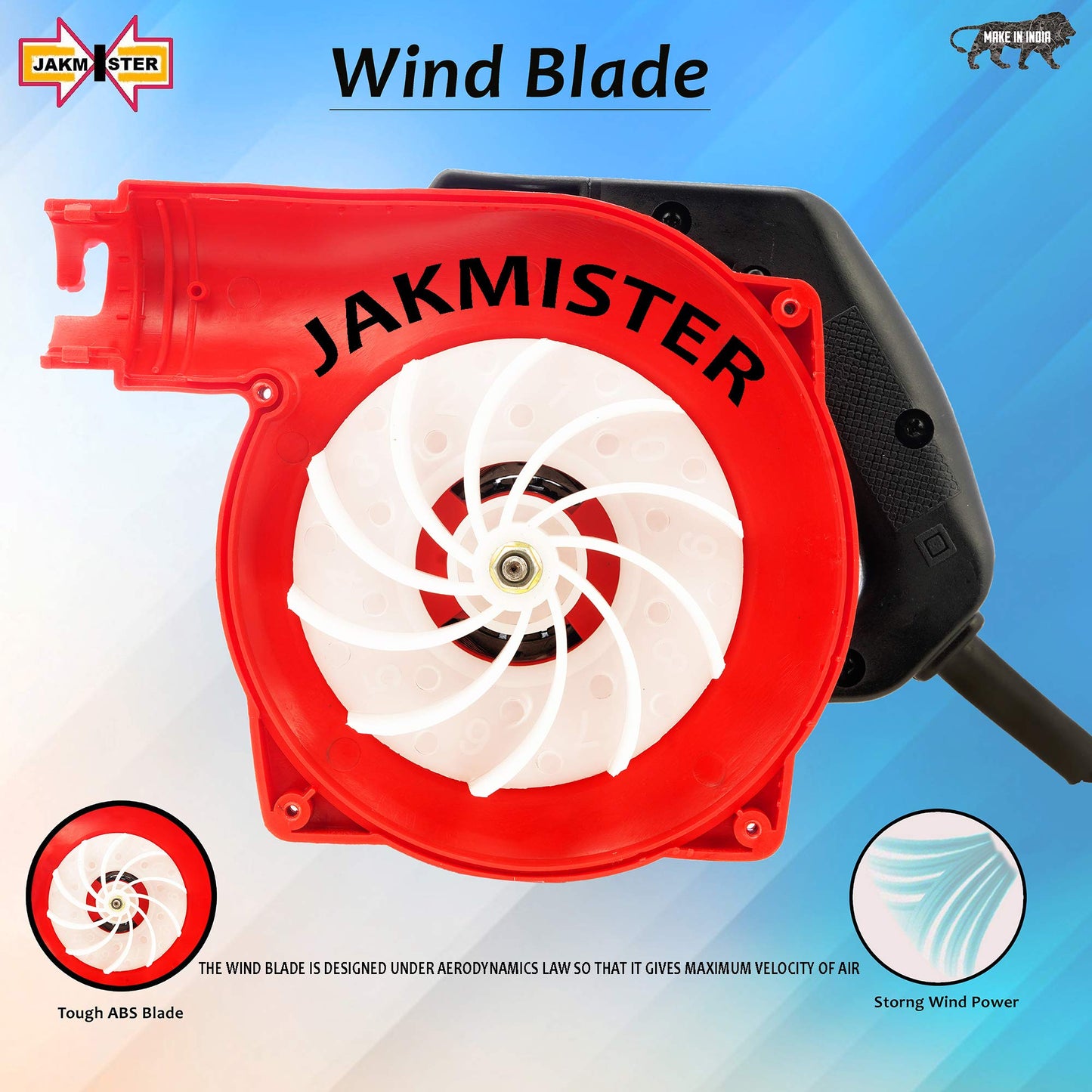 Jakmister 900 Watts (Unbreakable Body Sparkless Technology) 100% Copper Air Blower