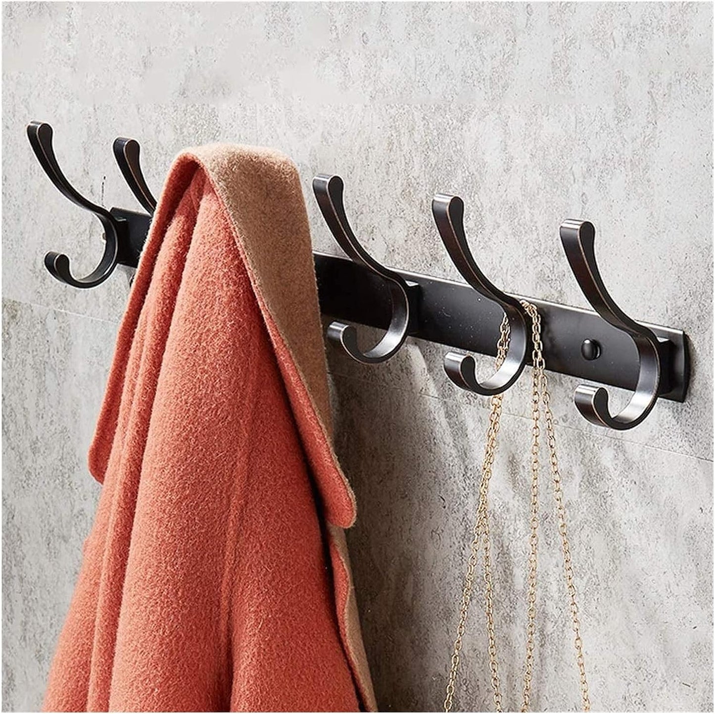 Boniry 1 Pcs Double-Row 12 Hooks for Kitchen Storage - Cupboard Hanging Organizer for Coffee, Tea Cups, Towels, and More | Versatile Metal Hooks for Home, Office